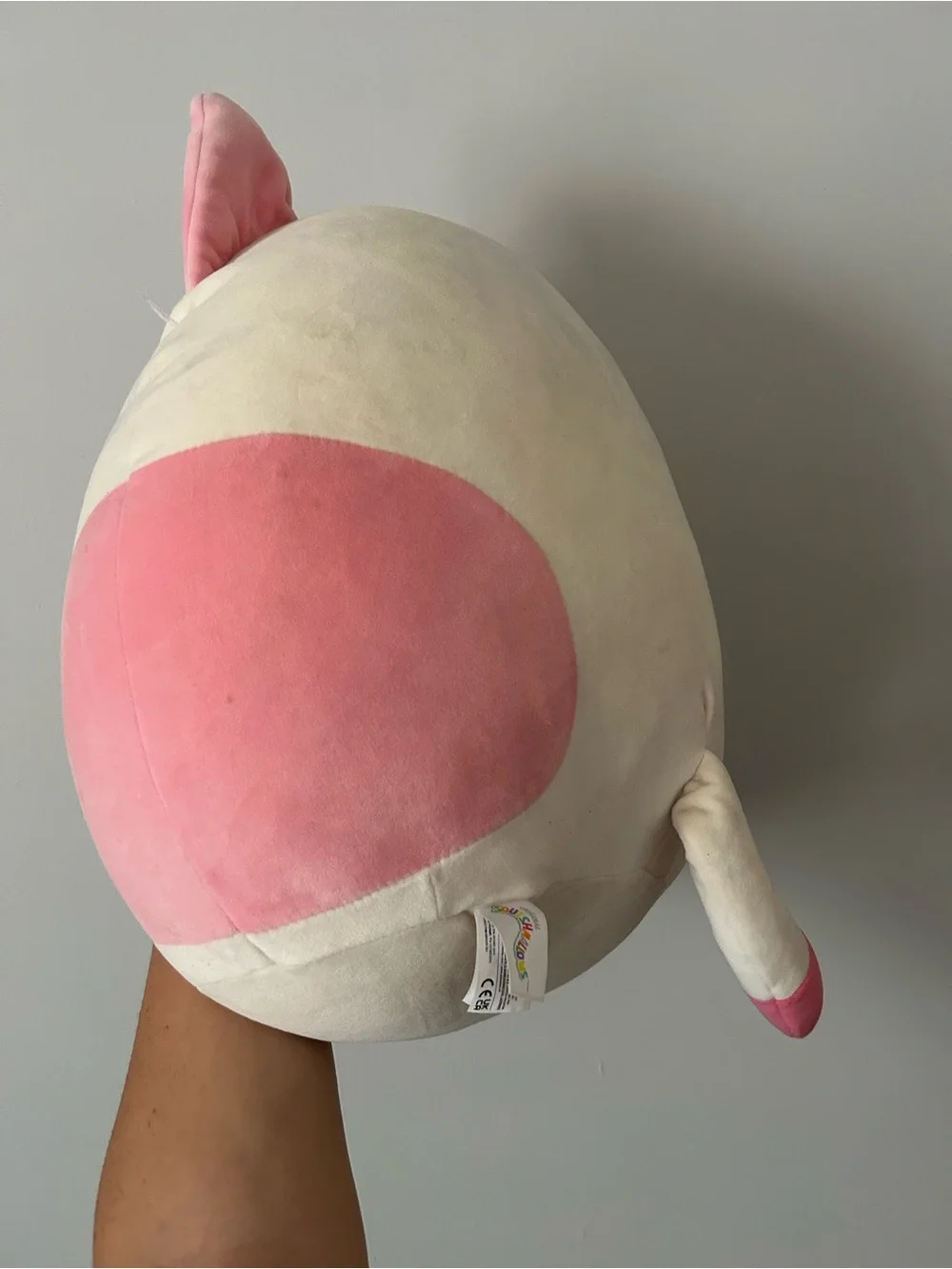 Squishmallows 16” Susan Q the Cat Pink & White Calico Heart Design BIG Plush